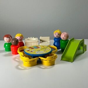 Vintage 80s Fisher Price #929 Play Family Nursery School Replacements Set Of 13